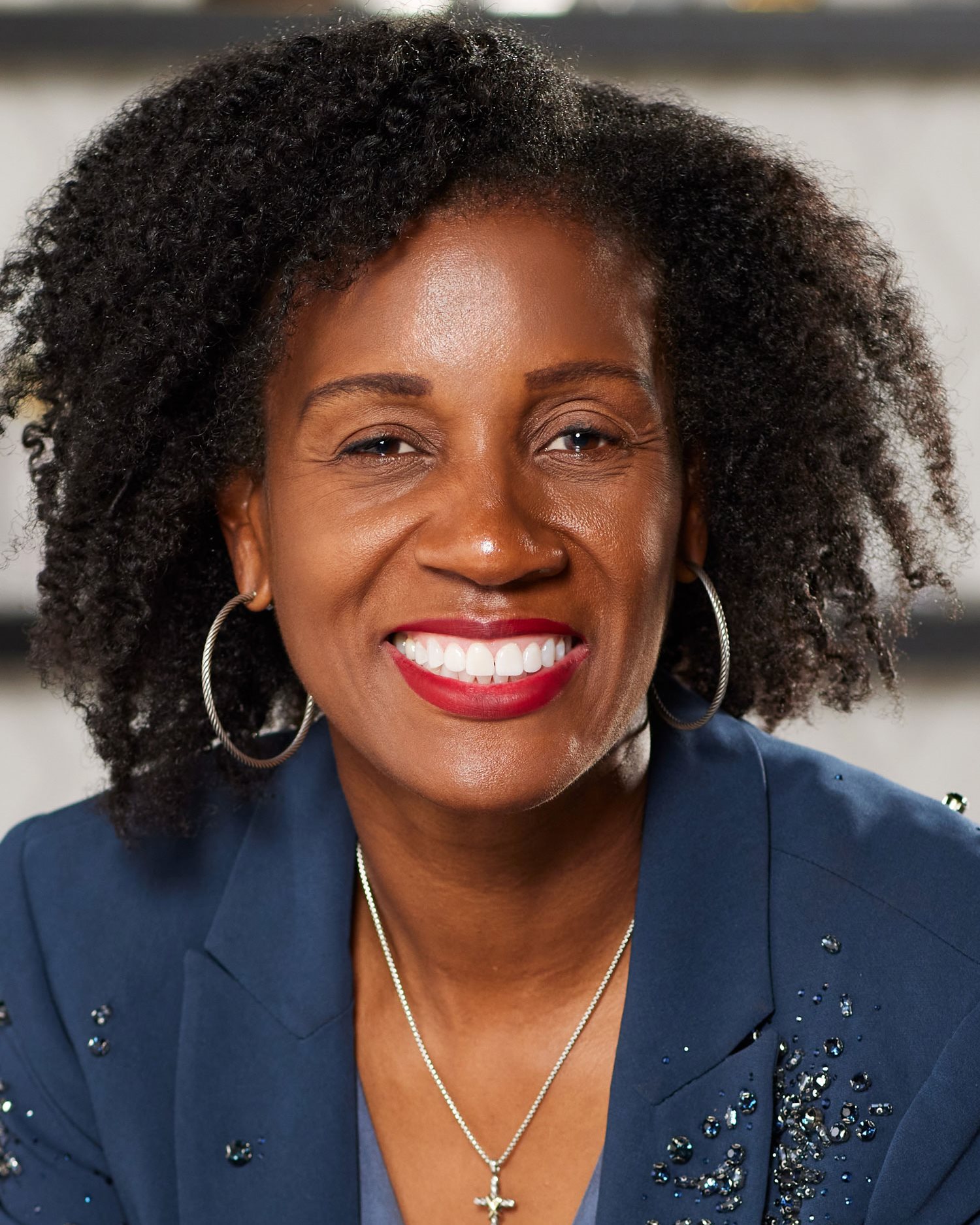 Marchoe Northern wearing a blue suit