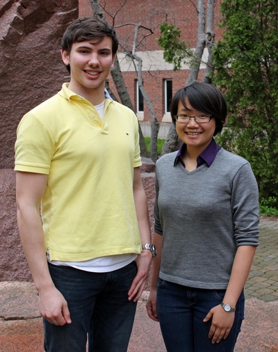 Grant Blazina and Sarah Huang are two of this year's Illinois Club's Make a Difference scholarship recipients.