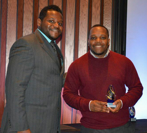 Lecturer Dr. Jerrod A. Henderson received the most supportive faculty award from the Bruce D. Nesbitt African American Cultural Center.