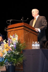 Keith E. Reese speaks at the May 12 convocation.