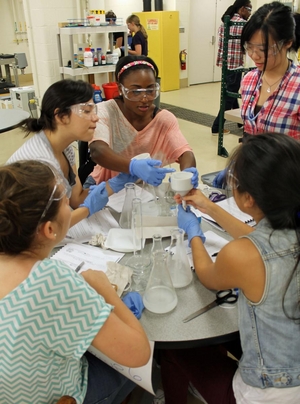 A group works together during the 2013 GAMES camp.