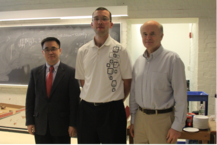 (from left to right: Professor Hong Yang, Joseph Whittenberg, and Professor Jon Higdon. Photo by Qilong Huang