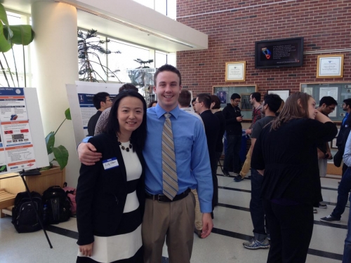 Omega Chi Epsilon President Lily Chen and Research Chair John O'Connell