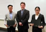 Dr.â€…Kenisâ€…andâ€…recipientsâ€…ofâ€…theâ€…R.J.â€…Vanâ€…Mynenâ€…Scholarship:â€…Weikunâ€…Zhuâ€…andâ€…Lingqingâ€…Yan.