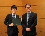 Dr.â€…Paulâ€…Kenisâ€…withâ€…Dongkwanâ€…Lee,â€…recipientâ€…ofâ€…theâ€…Robertâ€…S.â€…Fryeâ€…Scholarship.