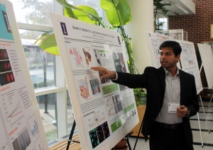 Graduate student Arkaprava Dan won first place in the poster competition.