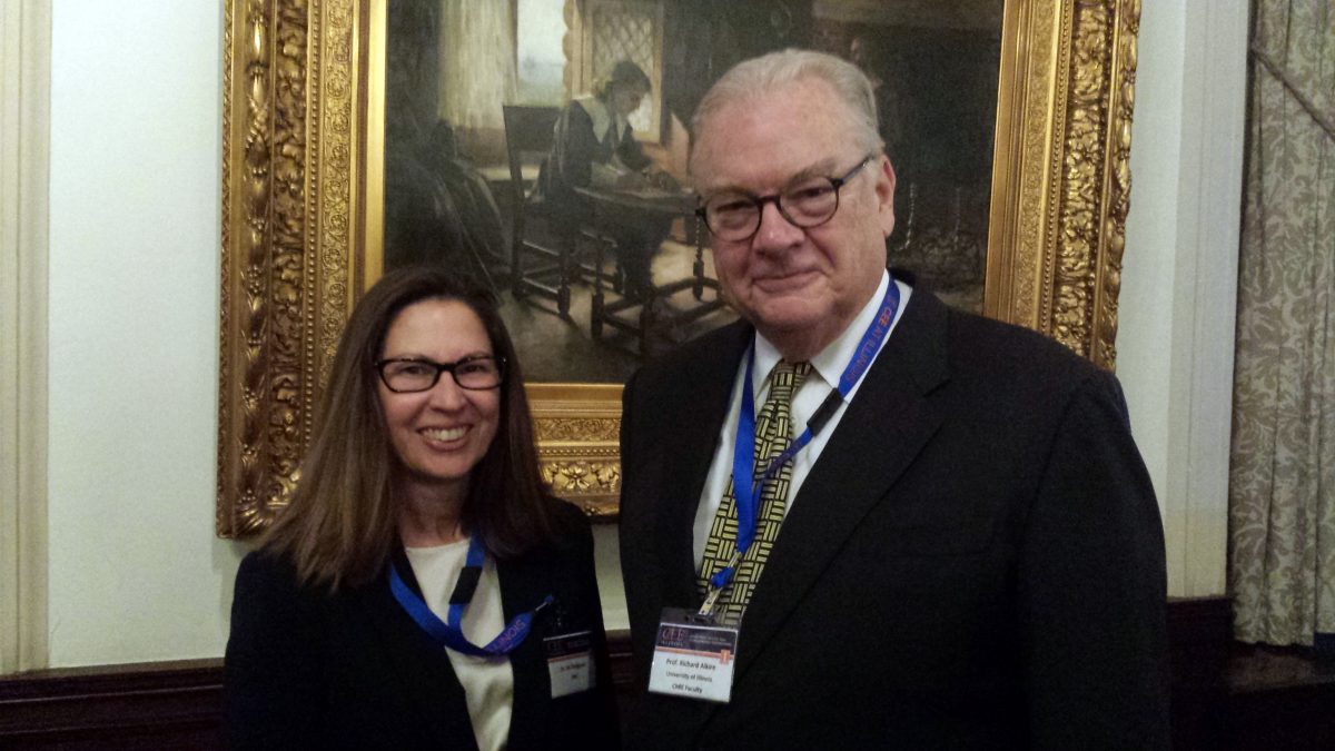 Lili Deligianni and her PhD advisor, Richard Alkire, the Charles J. and Dorothy G. Prizer Chair Emeritus