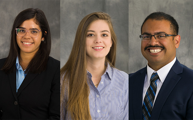 ChBE PhD students who were selected for 2020 National Science Founation Graduate Research Program