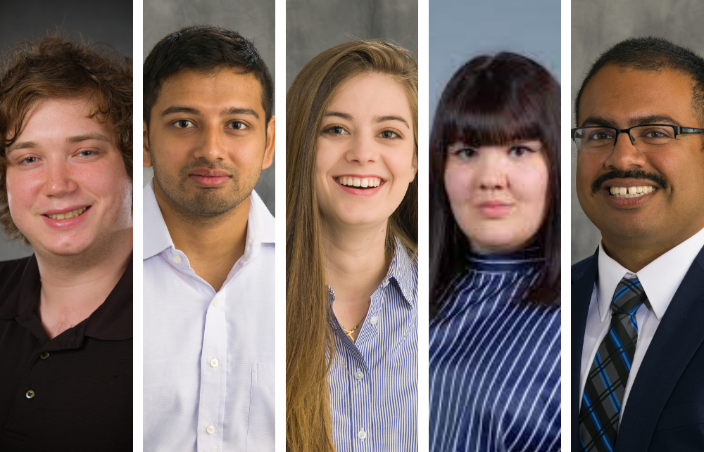 Mavis Future Faculty Fellows from left: Jason Adams, Soumajit Dutta, Aliki Kolliopoulos, Victoria Kriuchkovskaia, and Chris Torres.