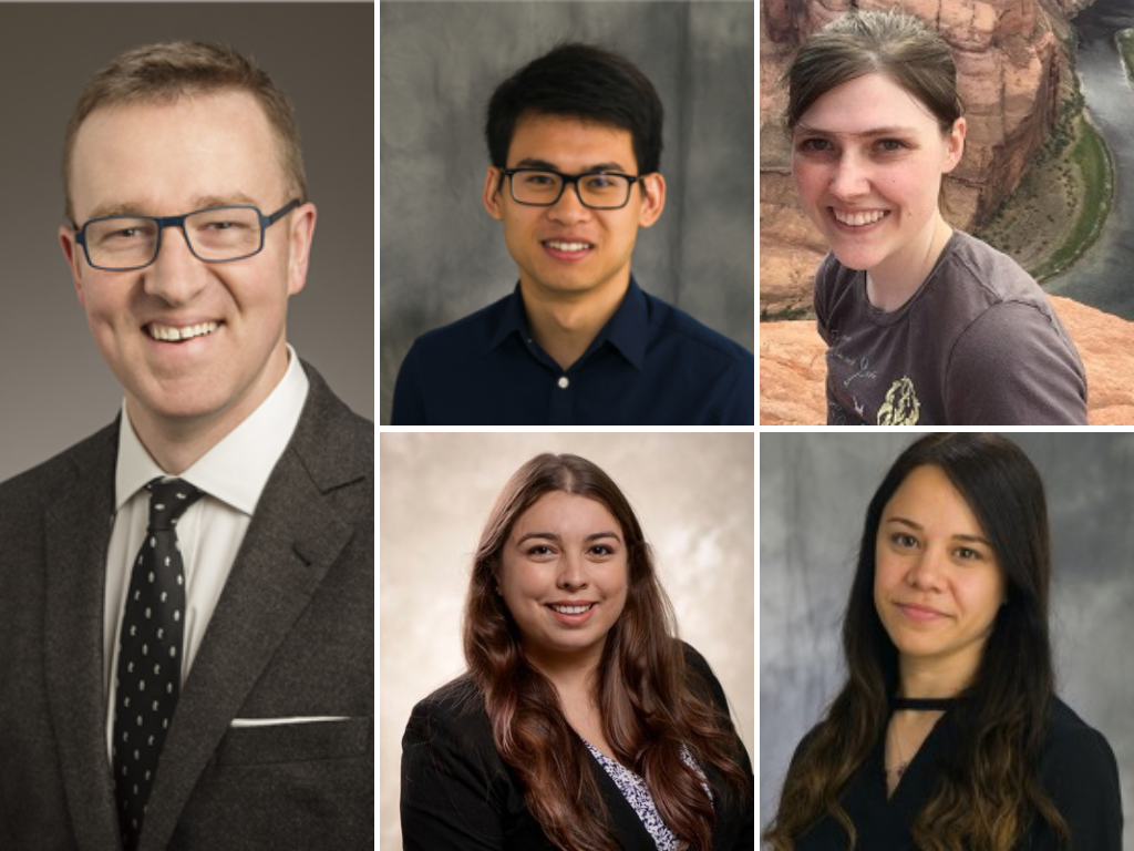 Pictured: Brendan Harley (left), Raylin Chen (top left), Susannah Miller (top right), Liliana Bello Fern&amp;aacute;ndez (bottom left), and Melanie Brunet Torres (bottom right).&amp;nbsp;