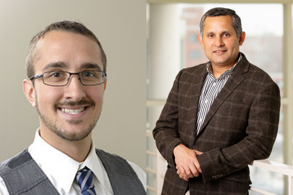 Mark Gryka (left), a former Beckman researcher who earned his Ph.D. in bioengineering from the University of Illinois Urbana-Champaign, and&amp;nbsp;&lt;a rel=&quot;noopener noreferrer&quot; data-sf-ec-immutable=&quot;&quot; href=&quot;https://experts.illinois.edu/en/persons/kannanganattu-v-prasanth&quot;&gt;Kannanganattu Prasanth&lt;/a&gt;&amp;nbsp;(right), a professor of cell and developmental biology, are co-authors of the study.&amp;nbsp;